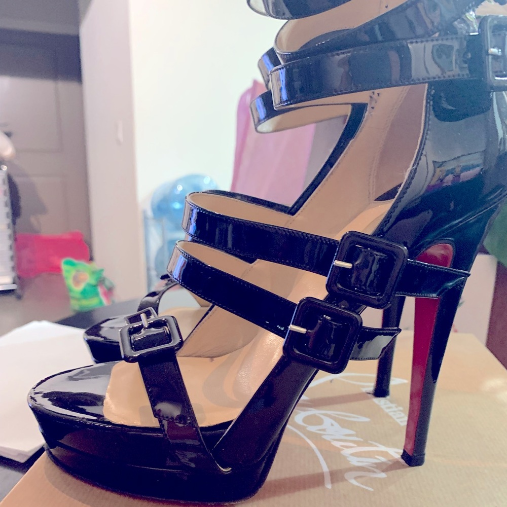 Black Straps platform heels Christian Louboutin size 38